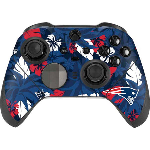 NFL New England Patriots Tropical Print Xbox Elite Wireless Controller Series 2 Skin