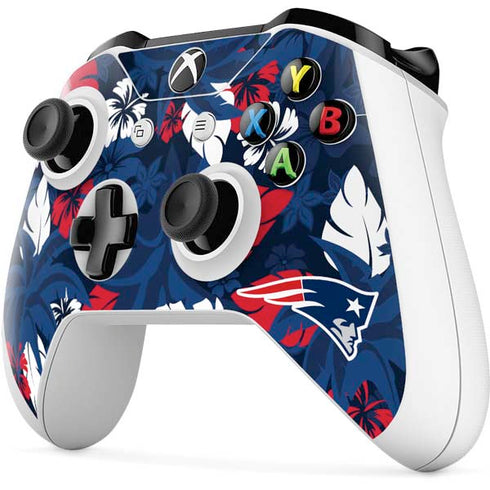 NFL New England Patriots Tropical Print Xbox One S All-Digital Edition Bundle Skin