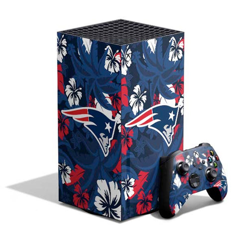 NFL New England Patriots Tropical Print XBox Series X Digital Edition Bundle Skin