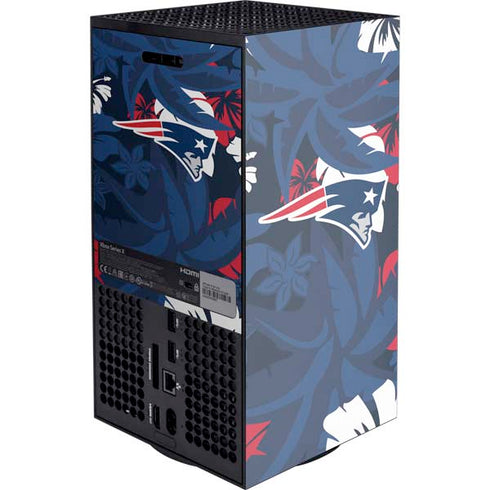 NFL New England Patriots Tropical Print XBox Series X Digital Edition Console Skin