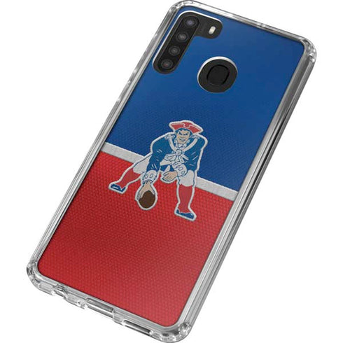 NFL New England Patriots Vintage Galaxy A21 Clear Case