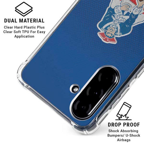 NFL New England Patriots Vintage Galaxy A36 5G Clear Case