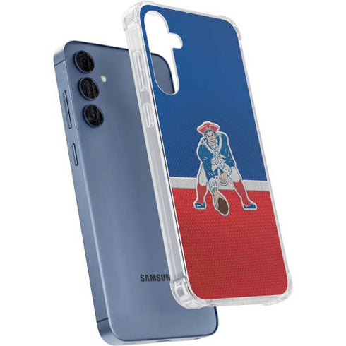 NFL New England Patriots Vintage Galaxy A55 5G Clear Case