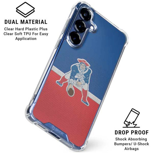 NFL New England Patriots Vintage Galaxy S25 Plus Clear Case