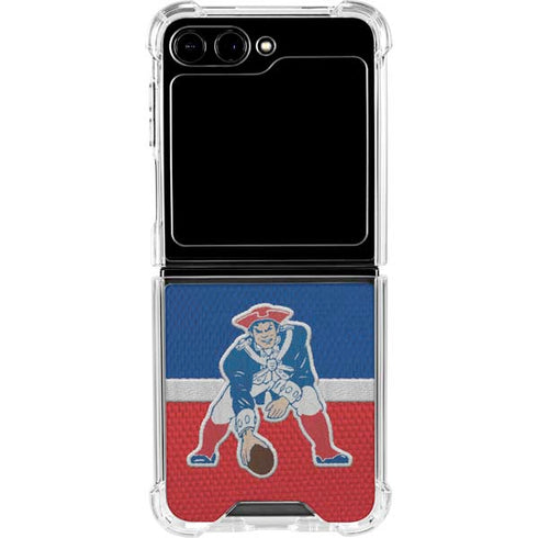 NFL New England Patriots Vintage Galaxy Z Flip6 Clear Case