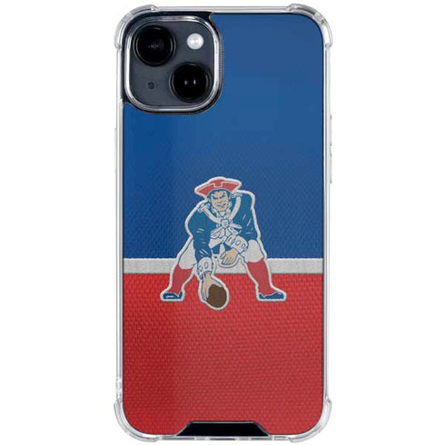NFL New England Patriots Vintage iPhone 15 Clear Case