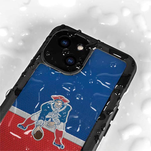 NFL New England Patriots Vintage iPhone 15 Plus Waterproof Case