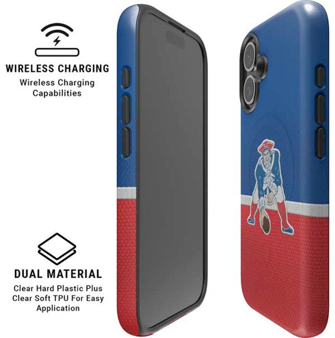 NFL New England Patriots Vintage iPhone 16 Plus Magsafe Impact Case