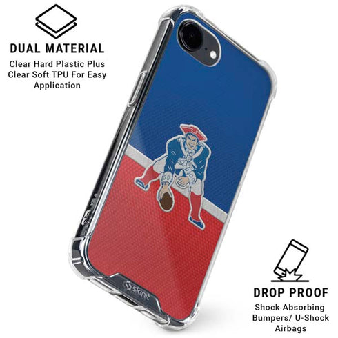 NFL New England Patriots Vintage iPhone 16e Clear Case