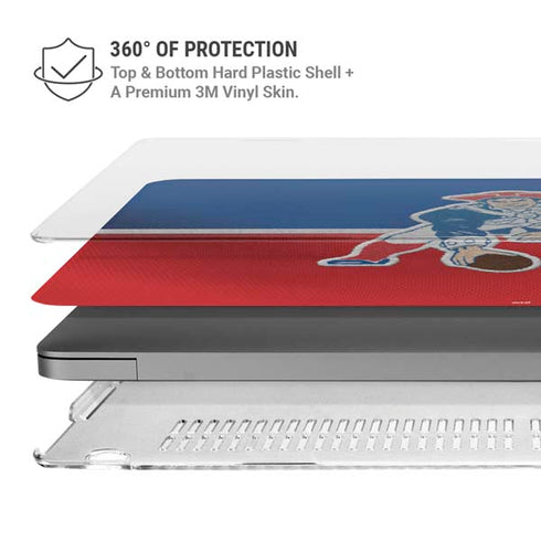 NFL New England Patriots Vintage MacBook Pro 14in (2021-24) Case plus Skin