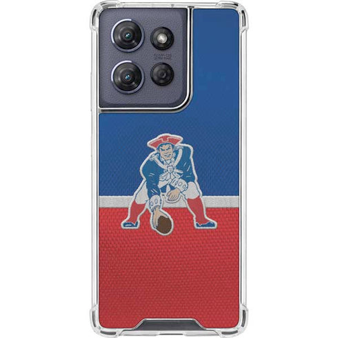 NFL New England Patriots Vintage Moto G Play 5G (2025) Clear Case