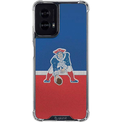NFL New England Patriots Vintage Moto G Power 5G (2024) Clear Case