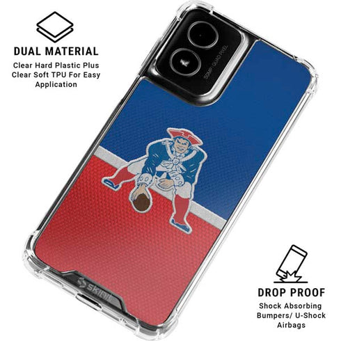 NFL New England Patriots Vintage Moto G Power 5G (2024) Clear Case