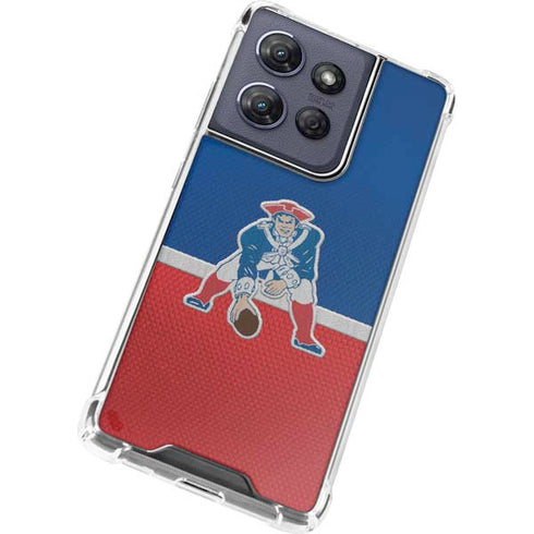 NFL New England Patriots Vintage Moto G Power 5G (2025) Clear Case