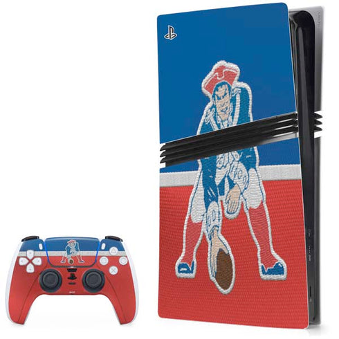 NFL New England Patriots Vintage PS5 Pro Bundle Skin