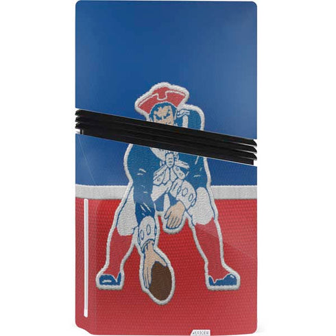 NFL New England Patriots Vintage PS5 Pro Disk Console Skin