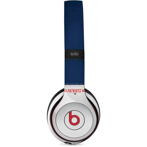 NFL New England Patriots White Striped Beats Solo 3 Wireless Skin