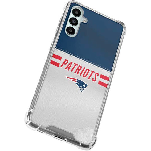 NFL New England Patriots White Striped Gabb Phone 4 Clear Case