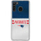 NFL New England Patriots White Striped Galaxy A21 Clear Case
