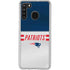 NFL New England Patriots White Striped Galaxy A21 Clear Case