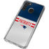 NFL New England Patriots White Striped Galaxy A21 Clear Case