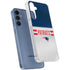 NFL New England Patriots White Striped Galaxy A35 5G Clear Case