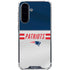 NFL New England Patriots White Striped Galaxy A36 5G Clear Case