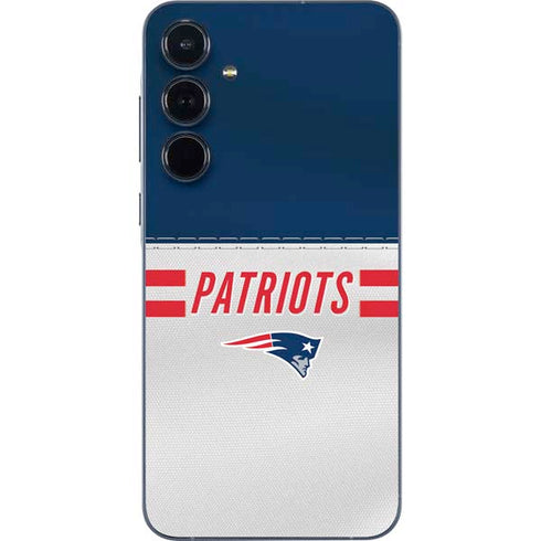 NFL New England Patriots White Striped Galaxy A36 5G Skin