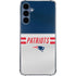 NFL New England Patriots White Striped Galaxy A55 5G Clear Case