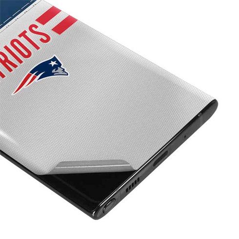 NFL New England Patriots White Striped Galaxy Note 10 Skin
