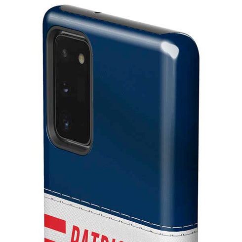 NFL New England Patriots White Striped Galaxy Note20 5G Pro Case
