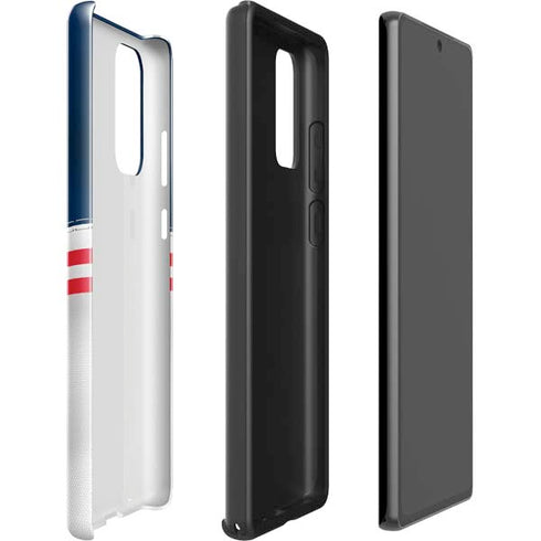 NFL New England Patriots White Striped Galaxy Note20 5G Pro Case