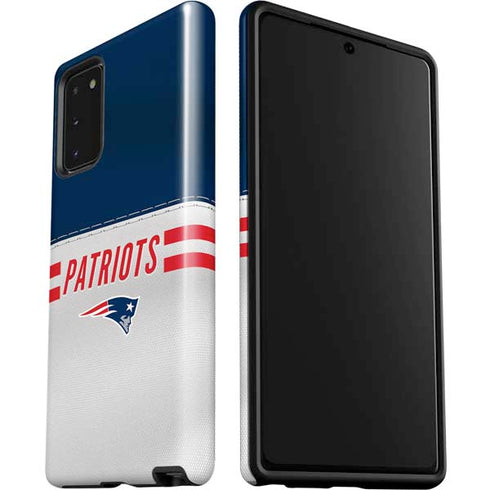 NFL New England Patriots White Striped Galaxy Note20 5G Pro Case