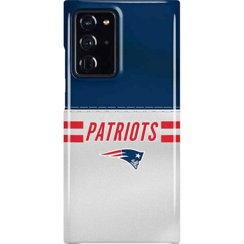 NFL New England Patriots White Striped Galaxy Note20 Ultra 5G Lite Case
