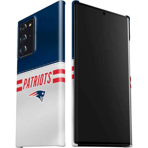 NFL New England Patriots White Striped Galaxy Note20 Ultra 5G Lite Case