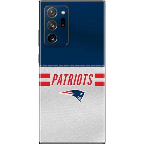 NFL New England Patriots White Striped Galaxy Note20 Ultra 5G Skin