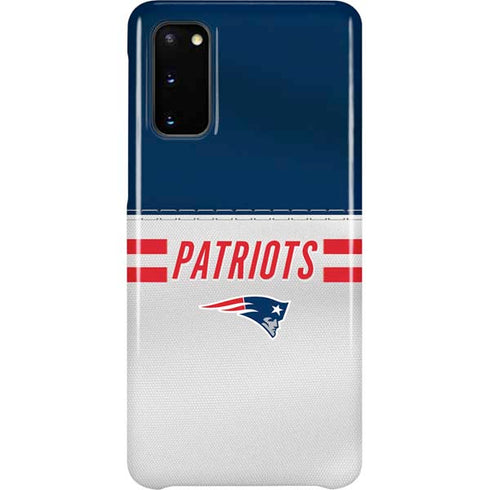 NFL New England Patriots White Striped Galaxy S20 Lite Case