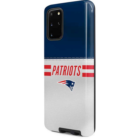NFL New England Patriots White Striped Galaxy S20 Plus Pro Case