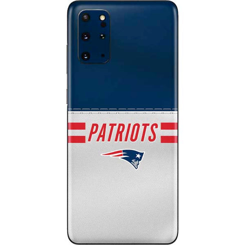 NFL New England Patriots White Striped Galaxy S20 Plus Skin