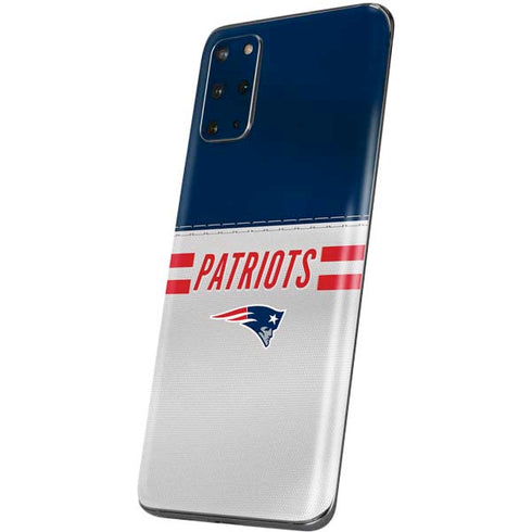 NFL New England Patriots White Striped Galaxy S20 Plus Skin