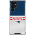 NFL New England Patriots White Striped Galaxy S23 Ultra Clear Case