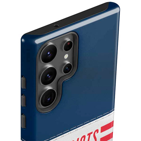 NFL New England Patriots White Striped Galaxy S23 Ultra Pro Case