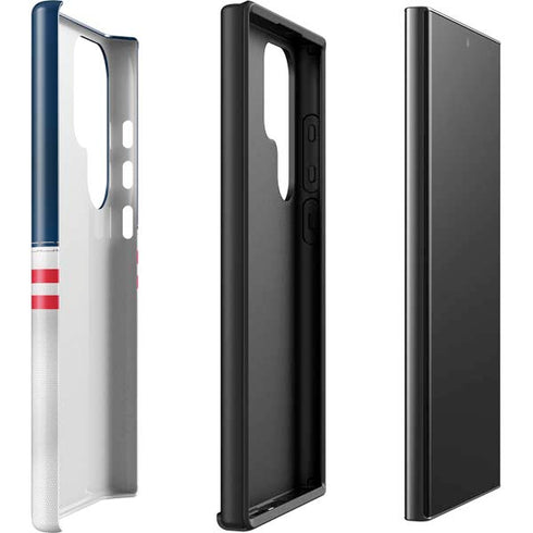 NFL New England Patriots White Striped Galaxy S23 Ultra Pro Case