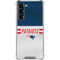 NFL New England Patriots White Striped Galaxy S24 FE Clear Case