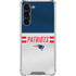 NFL New England Patriots White Striped Galaxy S24 FE Clear Case