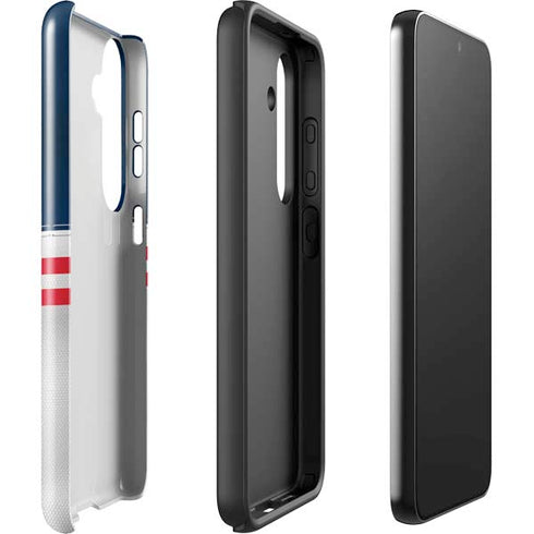 NFL New England Patriots White Striped Galaxy S25 Impact Case