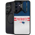 NFL New England Patriots White Striped Galaxy S25 Kickstand Case