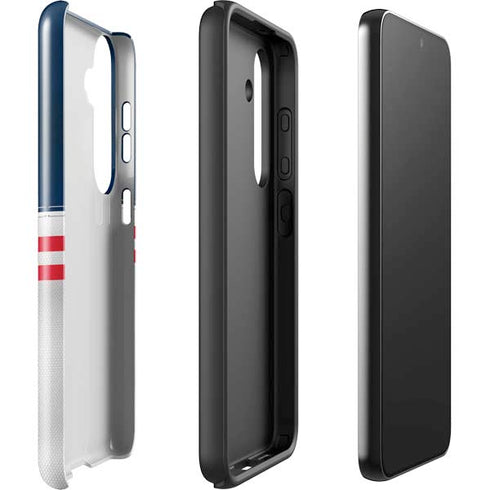 NFL New England Patriots White Striped Galaxy S25 Plus Impact Case