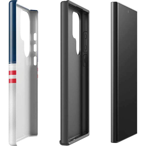 NFL New England Patriots White Striped Galaxy S25 Ultra Impact Case