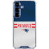 NFL New England Patriots White Striped Galaxy S25 Plus Clear Case